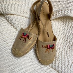 Embroidered Espadrille Flats